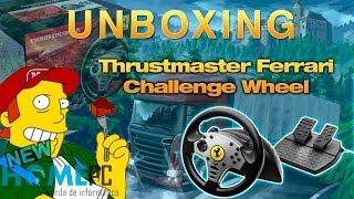 UNBOXING  Volante Thrustmaster Ferrari Challenge Wheel  Euro truck BABY [upl. by Adialeda]