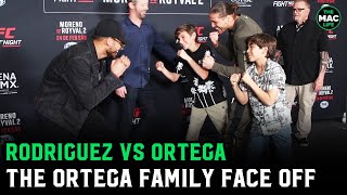 Yair Rodriguez vs Brian Ortega Face Off with the Ortega family [upl. by Amri540]