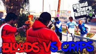 GTA 5  BLOODS VS CRIPS EP 16 MUST WATCH 🔴🔵 [upl. by Berrie]