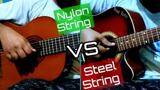 Nylon vs Steel string 🎸  Which do you prefer 🤔⬇️ acousticguitardominicflynnguitar [upl. by Naillij]