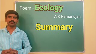 EcologyA K Ramanujan  Summary  IV Sem BCOMBBA English  Easy English  English Summary [upl. by Nired]