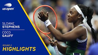 Sloane Stephens vs Coco Gauff Highlights  2021 US Open Round 2 [upl. by Norihs341]