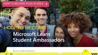 How to Become Microsoft Student Ambassador in 2024  Full Update Procedure  MLSA Step by Step [upl. by Laden]