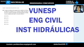 Eng Civil  Vunesp  Semae São José do Rio Preto 2020  Instalações Hidráulicas [upl. by Feune534]