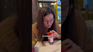 Elle ne partage pas sa paille 😱 humour chineserestaurant bubbletea trantranzaï noodles ravioli [upl. by Chill]