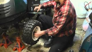 Front tire upgrade Mud mower Cheap [upl. by Ihcas]