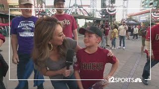 Young Diamondbacks fan surprised by family with World Series tickets [upl. by Vudimir]