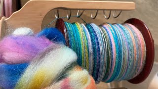 You asked for it Spinning yarn with colorful Falkland roving [upl. by Yenial]