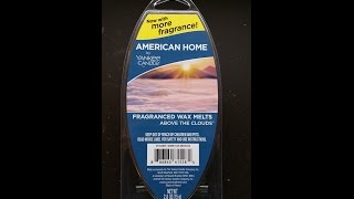 Yankee American Home quotAbove the Cloudsquot  Scented Wax Melt Review [upl. by Ecnal]