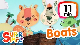 The Super Simple Show  Boats  Cartoons For Kids [upl. by Nathalie]