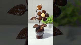 how to make a coconut shell flower🌼🥥 shortsfeed shorts song coconutshellcraft [upl. by Alysia]