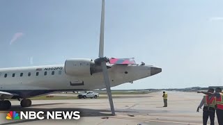 Planes collide while taxiing on Atlanta airport runway [upl. by Yekim]