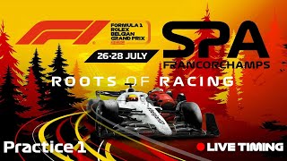 F1 Belgian Grand Prix 2024  Practice 1  Live Timing amp Commentary [upl. by Rose]