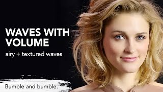 How to Create Waves with Volume  BbThickening  Bumble and bumble [upl. by Tnelc]