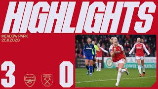 HIGHLIGHTS  Arsenal vs West Ham United 30  Maanum scores worldie and Beth bags a brace [upl. by Mosenthal]