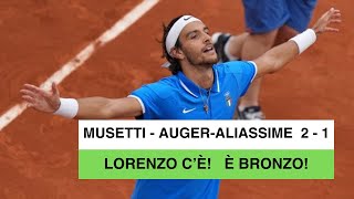 Tennis  Olimpiadi Parigi Lorenzo Musetti vince la medaglia di bronzo ai Giochi è storia [upl. by Edmondo]