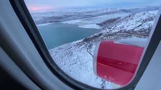 Air Greenland Airbus 330800neo maiden voyage  Landing at Kangerlussuaq Airport Greenland [upl. by Nerak]