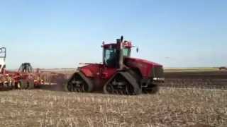 Bourgault 5710 drill and 6700 aircart seeding pulled with C [upl. by Haem110]