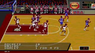 NBA Showdown 94 Sega Genesis Gameplay HD [upl. by Kerri]