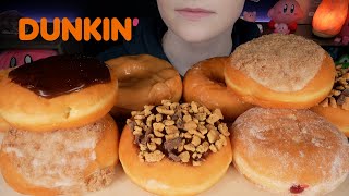 ASMR Dunkin Donuts Boston Cream Jelly Maple Smores Apple Filled Glazed Dessert Mukbang 먹방 [upl. by Arrekahs]