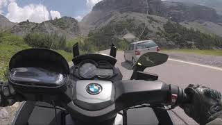 BMW C 650 GT driving up Passo di Stelvio Stilfser Joch  pure sound no music [upl. by Tove]