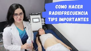 Como Hacer Radiofrecuencia Corporal TIPS [upl. by Ragland4]