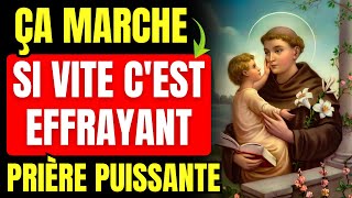 🙏PRIÈRE PUISSANTE pour RECEVOIR UN MIRACLE en QUELQUES JOURS  SAINT ANTOINE DE PADOUE [upl. by Llechtim]