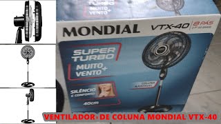 Ventilador De Coluna Mondial vtx40  40cm [upl. by Knuth]