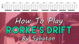 How To Play quotRorkes Driftquot By Sabaton Full Song Tutorial With TAB [upl. by Hibben836]