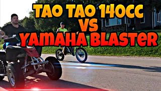 2019 TaoTao 140cc Pit Bike vs 2003 Yamaha Blaster 200cc DBX1 Pit Bike Road Race [upl. by Beker991]