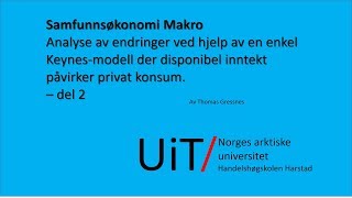 Analyse av endringer ved hjelp ev en enkel multiplikatormodell [upl. by Ellehcyar937]