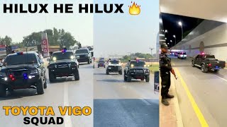 Black Vigo Squad 🔥  Hilux Lovers 😍  Vigo Dala 🖤  Pakistan Cars World [upl. by Koziara]