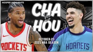 Charlotte Hornets vs Houston Rockets Full Game Highlights  Oct 23  2025 NBA Season [upl. by Derick157]