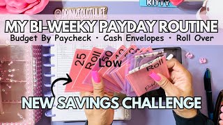 USE THIS EASY BIWEEKLY PAYDAY ROUTINE  Cash Stuffing Envelopes  NEW SAVinGS  OCT low income [upl. by Leinto]