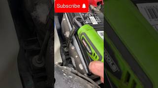 One hand car battery install mechanic auto shorts [upl. by Felder]