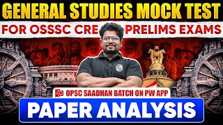 OSSSC CRE General Studies Mock Test Paper Analysis  OPSC Wallah [upl. by Jeremie]