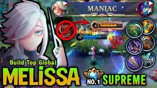 Supreme No1 Melissa Build Top Global Melissa Best Build 2023  Mobile Legends [upl. by Quintana]