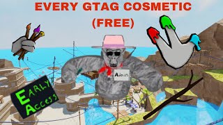 ALL GORILLA TAG COSMETICS FREE [upl. by Atiroc36]