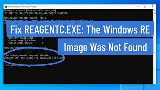 Fix REAGENTCEXE The Windows RE Image Was Not Found  How Create Recovery Partition In MBR or BIOS [upl. by Tonina822]