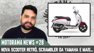 NOVA SCOOTER RETRÔ SCRAMBLER DA YAMAHA E MAIS [upl. by Nybbor884]