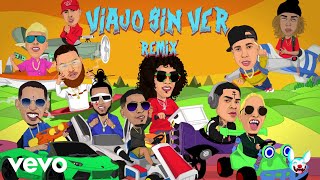 Jon Z  Viajo Sin Ver Remix Lyric Video feat De La Ghetto Almighty Miky Woodz El [upl. by Sivatco]