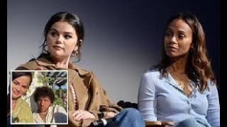 Selena Gomez reunites with Emilia Perez costar Zoe Saldana at the Telluride Film Festival [upl. by Range]