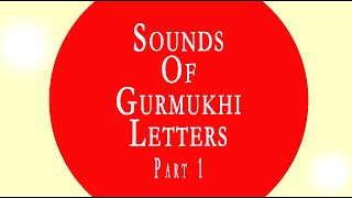 Sounds of Gurmukhi letters  Part 1 [upl. by Mima]