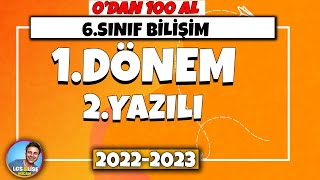 6Sınıf Bilişim Teknolojileri 1Dönem 2Yazılı 👉0dan 100 Aldıran Çalışma [upl. by Tani16]