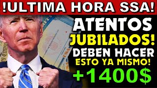 ¡URGENTE NOTICIAS DE ULTIMA HORA DEL SEGURO SOCIAL SSA SSI SSDI – CHEQUE DE ESTIMULO [upl. by Buke]