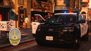 Dashcam shows 2 LAPD officers responding in CODE 3  GTA V [upl. by Nyral326]