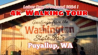 4k Walking Tour to inside Washington State Fair on August 31st 2024 in Puyallup WA USA 🇺🇸 [upl. by Llerrem461]