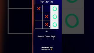 Tic Tac Toe Game with HTML CSS and JavaScript webdevloper htmlcss javascript onlinefixers [upl. by Sillaw]