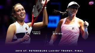 Donna Vekic vs Kiki Bertens  2019 St Petersburg Ladies Trophy Final  WTA Highlights [upl. by Aiclid]