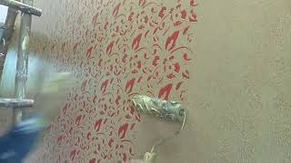 Dulux wall texture paints design vintage roller Royale play [upl. by Stanly]